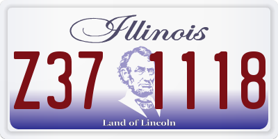 IL license plate Z371118