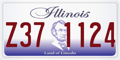 IL license plate Z371124