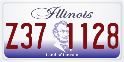 IL license plate Z371128