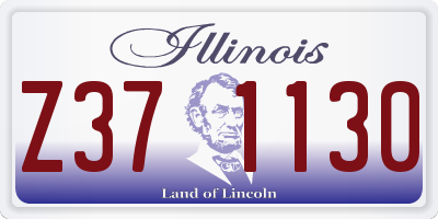 IL license plate Z371130