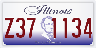 IL license plate Z371134