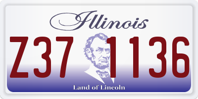 IL license plate Z371136