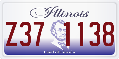 IL license plate Z371138