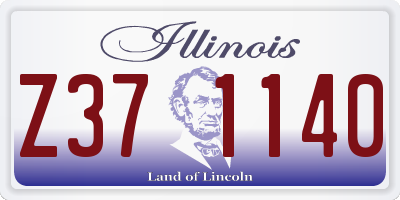 IL license plate Z371140
