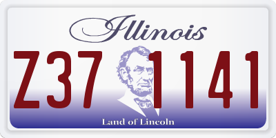 IL license plate Z371141