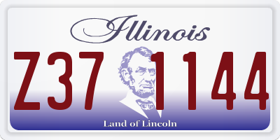 IL license plate Z371144