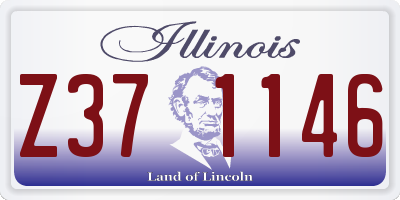 IL license plate Z371146