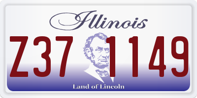 IL license plate Z371149