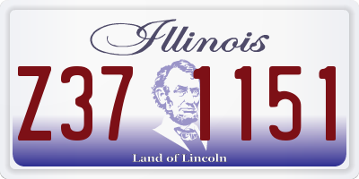 IL license plate Z371151