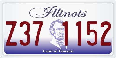 IL license plate Z371152