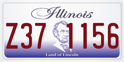IL license plate Z371156