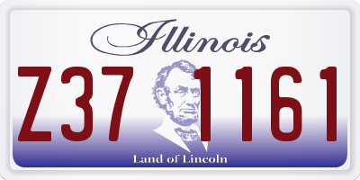 IL license plate Z371161