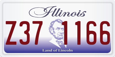 IL license plate Z371166