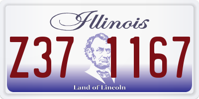 IL license plate Z371167