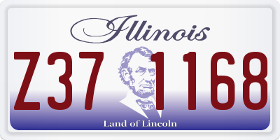 IL license plate Z371168