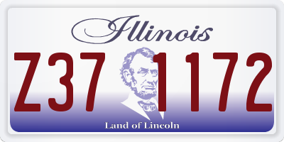 IL license plate Z371172