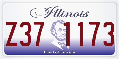 IL license plate Z371173
