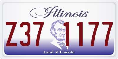 IL license plate Z371177
