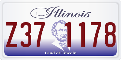 IL license plate Z371178