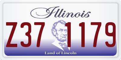 IL license plate Z371179