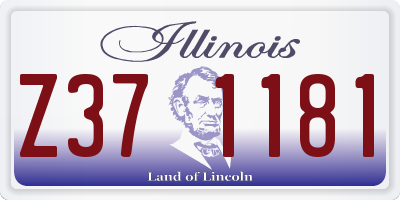 IL license plate Z371181