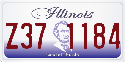 IL license plate Z371184