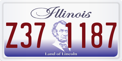 IL license plate Z371187