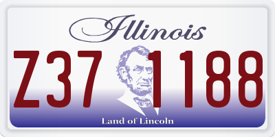 IL license plate Z371188