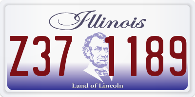 IL license plate Z371189