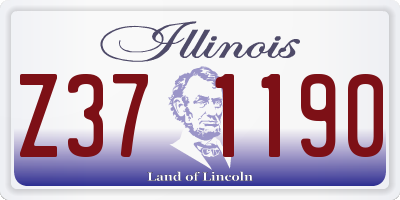 IL license plate Z371190