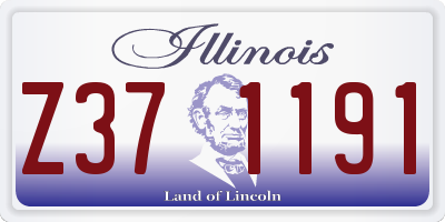 IL license plate Z371191