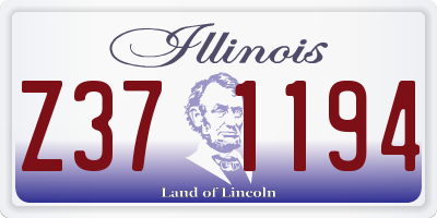IL license plate Z371194