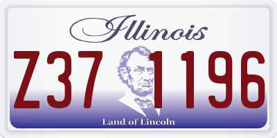 IL license plate Z371196