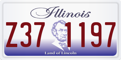 IL license plate Z371197
