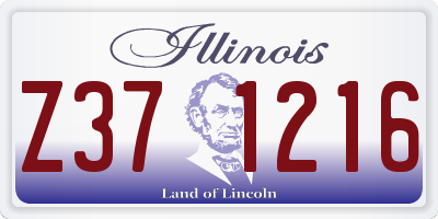 IL license plate Z371216