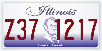 IL license plate Z371217
