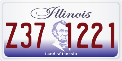 IL license plate Z371221