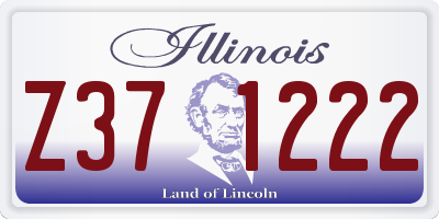 IL license plate Z371222
