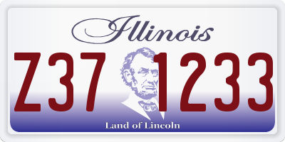 IL license plate Z371233