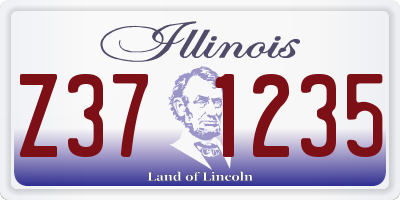 IL license plate Z371235