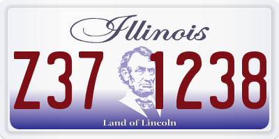 IL license plate Z371238