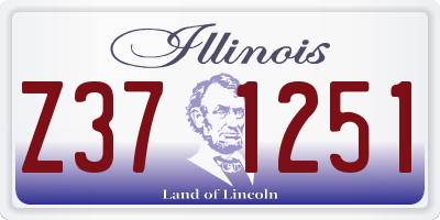 IL license plate Z371251