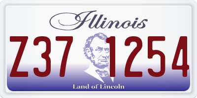 IL license plate Z371254