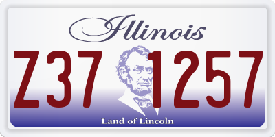 IL license plate Z371257