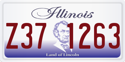 IL license plate Z371263