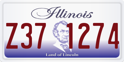 IL license plate Z371274