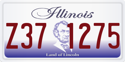 IL license plate Z371275