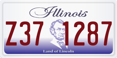 IL license plate Z371287