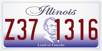 IL license plate Z371316