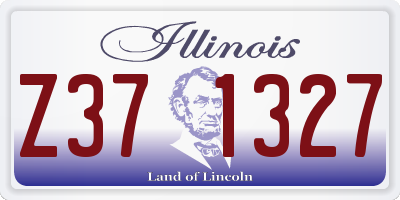 IL license plate Z371327
